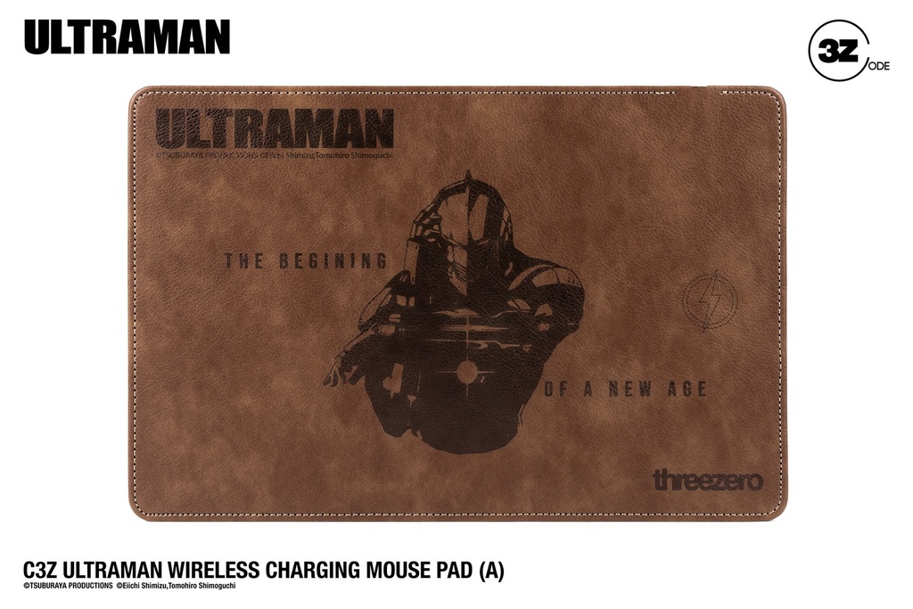 Code_threezero C3Z ULTRAMAN Wireless Charging Mouse Pad (A)